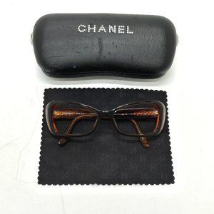 Auth CHANEL 5071-B Star CC Mark Glasses glasses sunglasses Plastic Brown